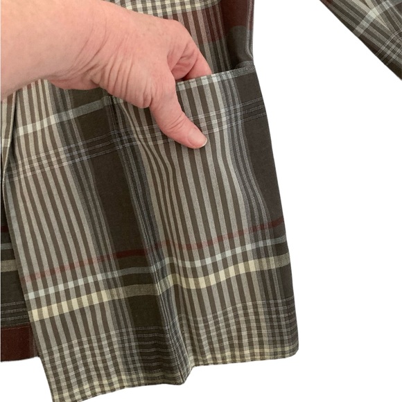 Vintage LAUREL By Escada Plaid Oversized Open Front Blazer Jacket Sz 40 L - Picture 6 of 12